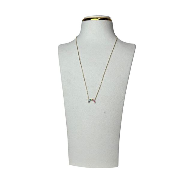 Delicate Rainbow Dainty Necklace Elegant Multi-Color Jewelry for Every Occasion - Picture 5 of 6